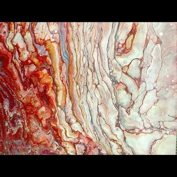 ORIGINAL Genuine Acrylic Painting 12” by 12” on 1” Canvas Unique Handmade in NC - Picture 7 of 11